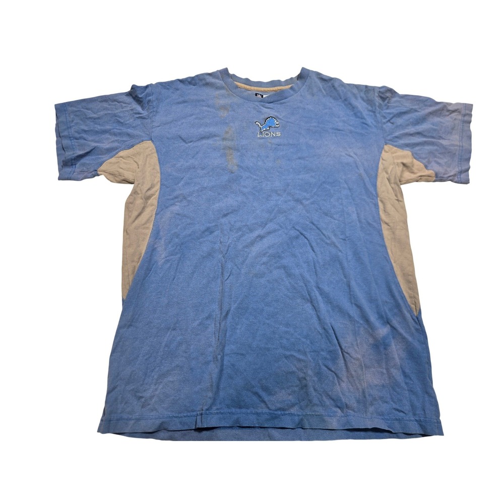 NFL Team Apparel Detroit‎ Lions  T-Shirt Mens Large Distressed As Is